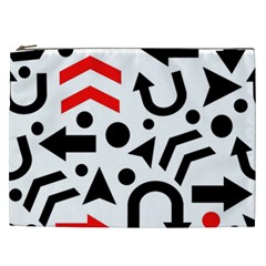 Red Right Direction Cosmetic Bag (xxl)  by Valentinaart