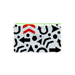 Red Right Direction Cosmetic Bag (xs) by Valentinaart