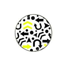 Yellow Right Direction  Hat Clip Ball Marker by Valentinaart