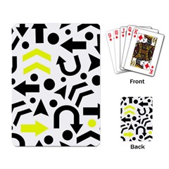 Yellow Right Direction  Playing Card by Valentinaart