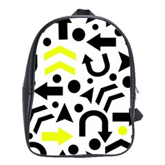 Yellow Right Direction  School Bags(large)  by Valentinaart