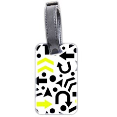 Yellow Right Direction  Luggage Tags (two Sides) by Valentinaart