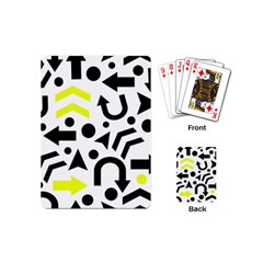 Yellow Right Direction  Playing Cards (mini)  by Valentinaart