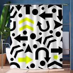 Yellow Right Direction  Shower Curtain 60  X 72  (medium)  by Valentinaart