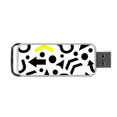 Yellow Right Direction  Portable Usb Flash (two Sides) by Valentinaart