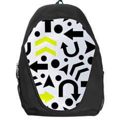 Yellow Right Direction  Backpack Bag by Valentinaart