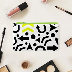 Yellow Right Direction  Cosmetic Bag (xs) by Valentinaart