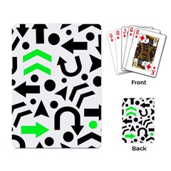 Green Right Direction  Playing Card by Valentinaart