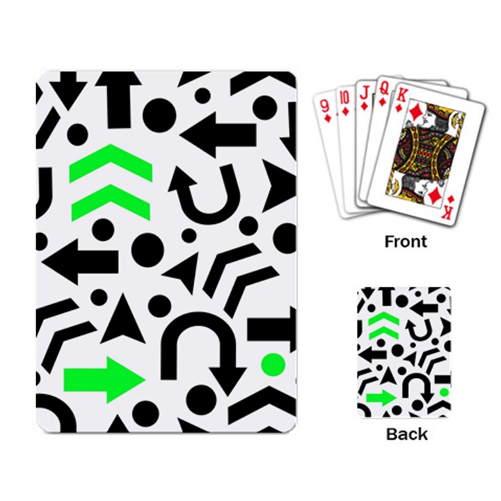 Green right direction  Playing Card