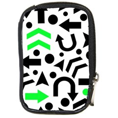 Green Right Direction  Compact Camera Cases by Valentinaart