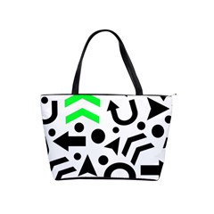 Green Right Direction  Shoulder Handbags by Valentinaart