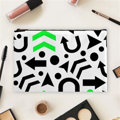 Green Right Direction  Cosmetic Bag (large)  by Valentinaart