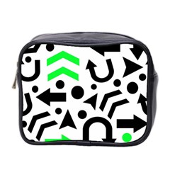 Green Right Direction  Mini Toiletries Bag 2-side by Valentinaart