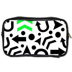 Green Right Direction  Toiletries Bags by Valentinaart