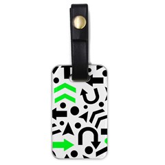 Green Right Direction  Luggage Tags (one Side)  by Valentinaart