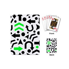 Green Right Direction  Playing Cards (mini)  by Valentinaart