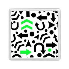 Green Right Direction  Memory Card Reader (square)  by Valentinaart