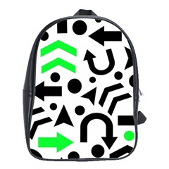 Green Right Direction  School Bags (xl)  by Valentinaart