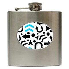 Cyan Right Direction Hip Flask (6 Oz) by Valentinaart