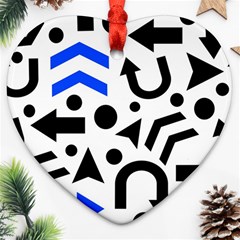 Blue Right Direction Ornament (heart) 