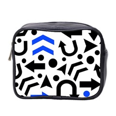 Blue Right Direction Mini Toiletries Bag 2-side by Valentinaart