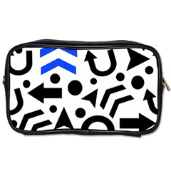 Blue Right Direction Toiletries Bags 2-side by Valentinaart