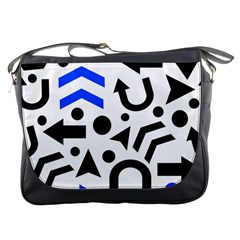 Blue Right Direction Messenger Bags by Valentinaart