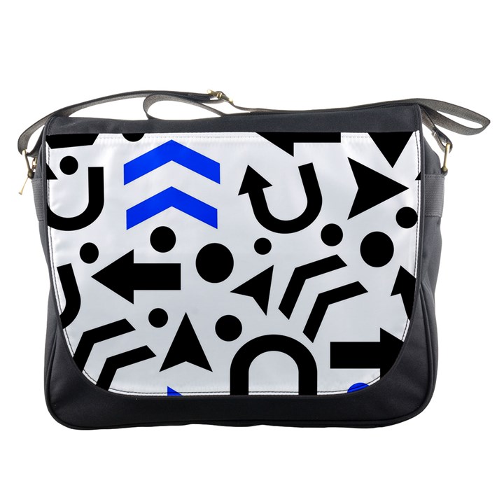 Blue right direction Messenger Bags