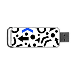 Blue Right Direction Portable Usb Flash (one Side) by Valentinaart