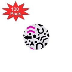 Magenta Right Direction 1  Mini Buttons (100 Pack)  by Valentinaart