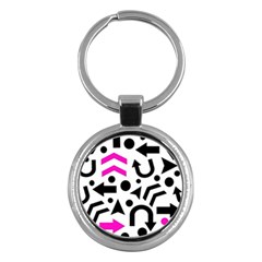 Magenta Right Direction Key Chains (round)  by Valentinaart