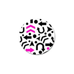 Magenta Right Direction Golf Ball Marker by Valentinaart