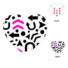 Magenta Right Direction Playing Cards (heart)  by Valentinaart