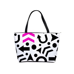 Magenta Right Direction Shoulder Handbags by Valentinaart