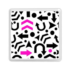 Magenta Right Direction Memory Card Reader (square)  by Valentinaart