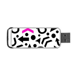 Magenta Right Direction Portable Usb Flash (two Sides) by Valentinaart