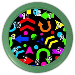 Right Direction - Colorful Color Wall Clocks by Valentinaart