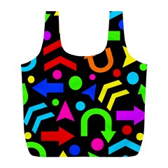 Right Direction - Colorful Full Print Recycle Bags (l)  by Valentinaart