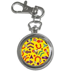 Yellow Direction Key Chain Watches by Valentinaart