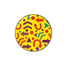 Yellow Direction Hat Clip Ball Marker by Valentinaart