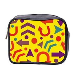 Yellow Direction Mini Toiletries Bag 2-side by Valentinaart