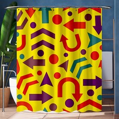 Yellow Direction Shower Curtain 60  X 72  (medium)  by Valentinaart