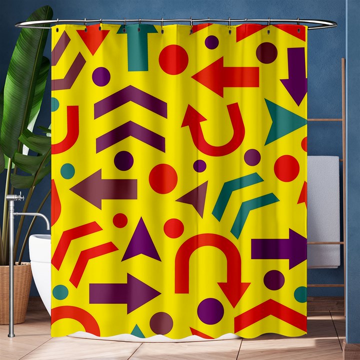 Yellow direction Shower Curtain 60  x 72  (Medium) 