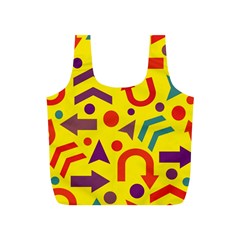 Yellow Direction Full Print Recycle Bags (s)  by Valentinaart