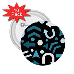 Cyan Direction  2 25  Buttons (10 Pack)  by Valentinaart