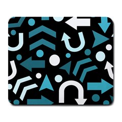 Cyan Direction  Large Mousepads by Valentinaart