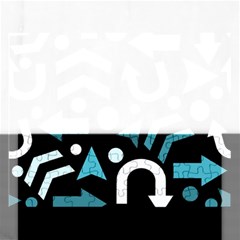 Cyan Direction  Rectangular Jigsaw Puzzl by Valentinaart