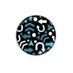 Cyan direction  Hat Clip Ball Marker Front