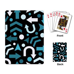 Cyan Direction  Playing Card by Valentinaart