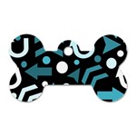 Cyan direction  Dog Tag Bone (Two Sides) Front